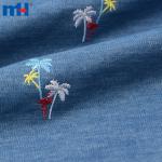 Tissus denim brodés