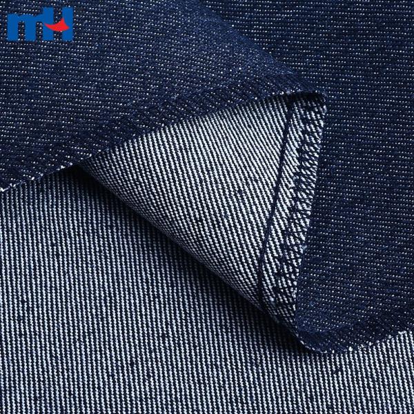 Tissu denim en coton, polyester, viscose et élasthanne