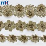 Polyester chemical lace with diamonds