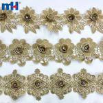 Polyester chemical lace with diamonds