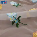 Gul naqshli organza mato