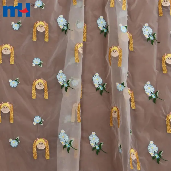 Gul naqshli organza mato