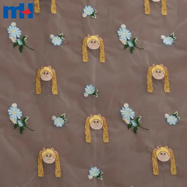 Gul naqshli organza mato