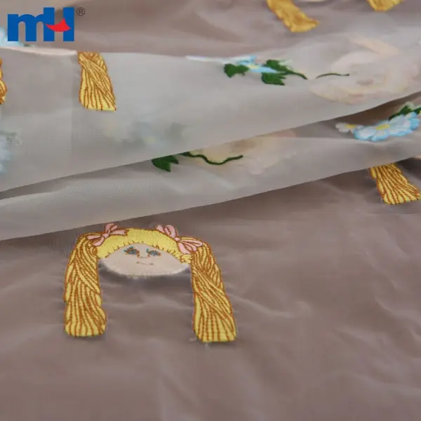 Gul naqshli organza mato