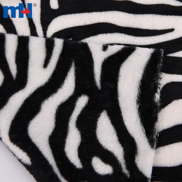 Özel zebra desenli çift taraflı flanel
