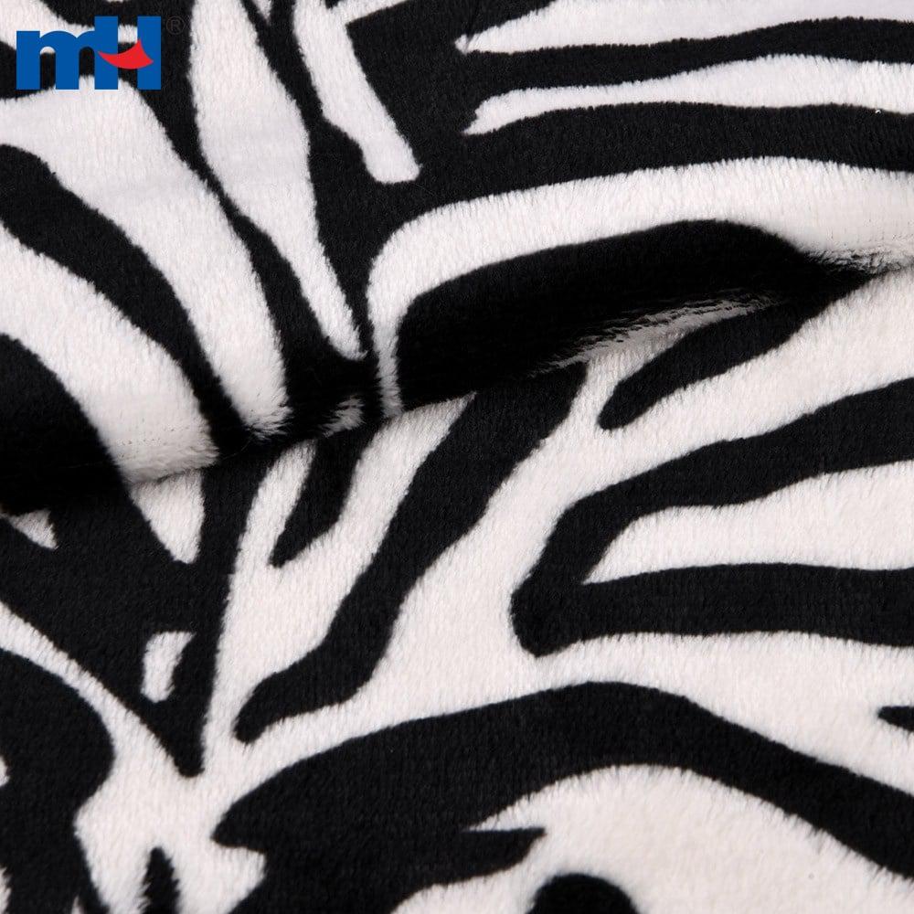 Özel zebra desenli çift taraflı flanel