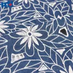 Embroidered denim fabrics