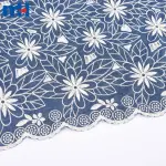 Embroidered denim fabrics
