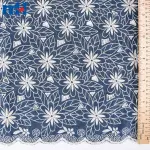 Embroidered denim fabrics