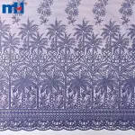 Ombre Embroidered Cotton Lace Fabric - Ready stock for traditional wear