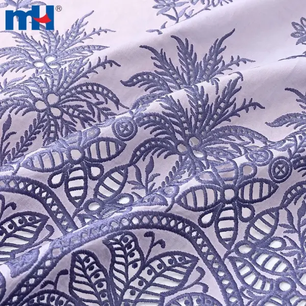 Ombre Embroidered Cotton Lace Fabric - Ready stock for traditional wear