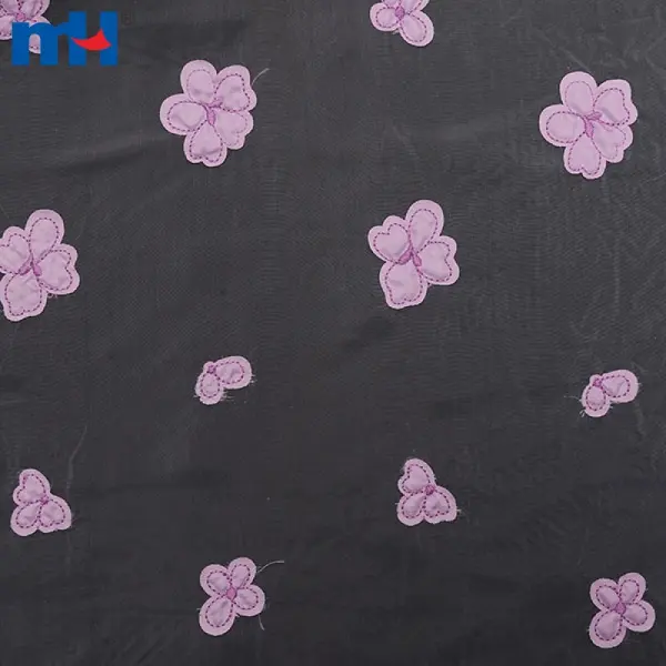 tela de encaje de organza