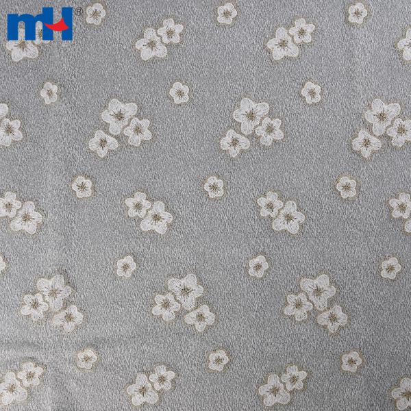 Tecido de renda de malha bordada