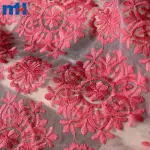 Tela de encaje de organza de alta calidad.