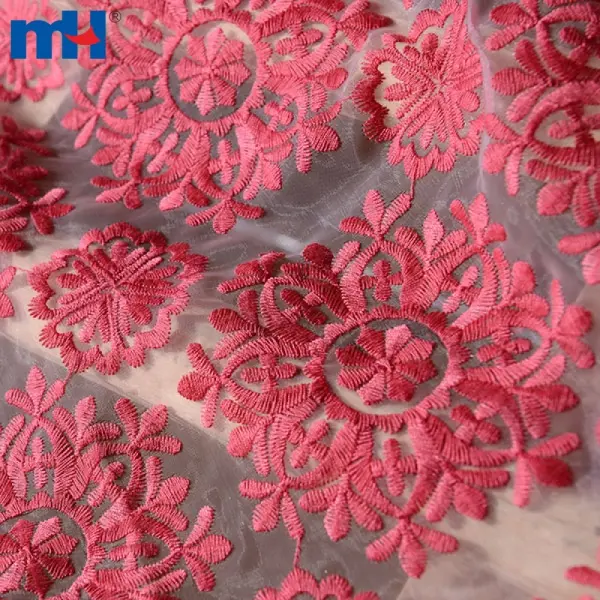Tela de encaje de organza de alta calidad.