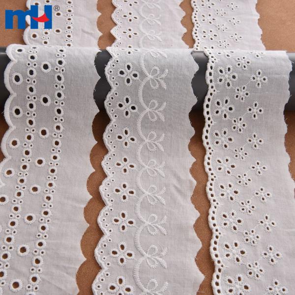 Dentelle brodée échantillonnée