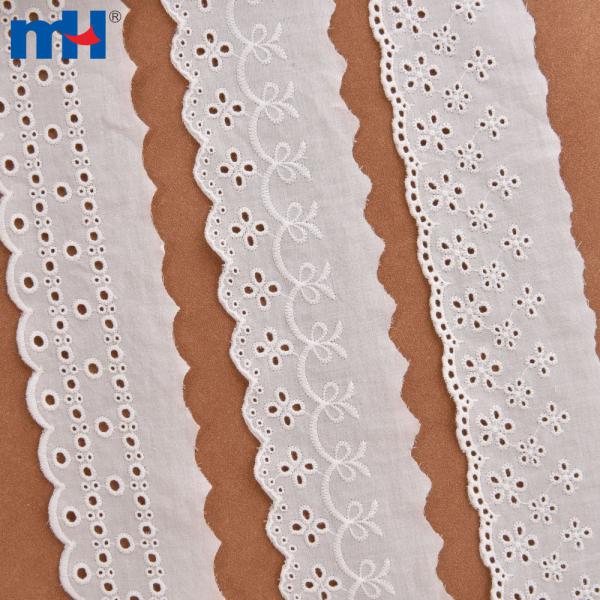 Dentelle brodée échantillonnée
