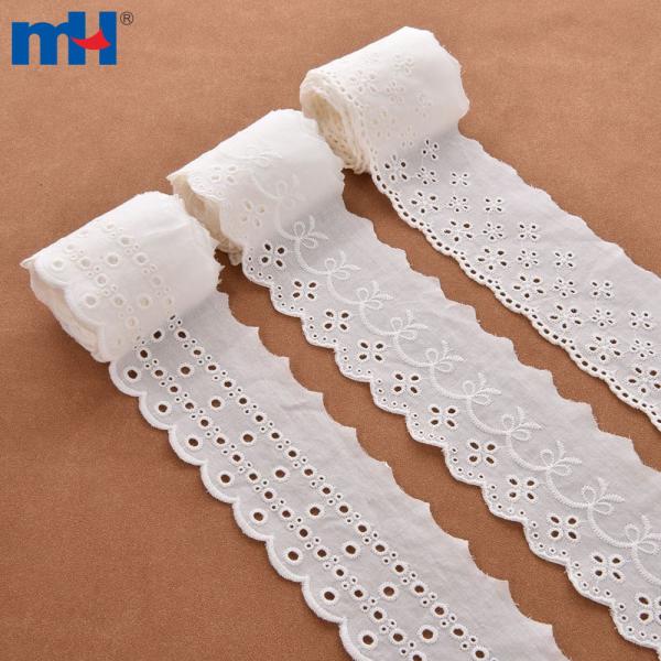 Dentelle brodée échantillonnée