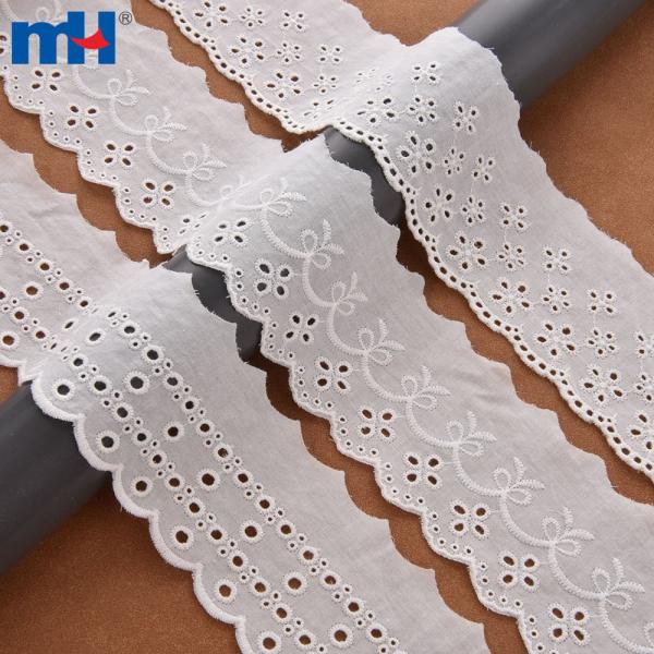 Dentelle brodée échantillonnée