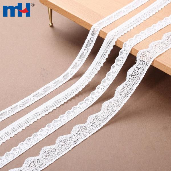 Elegante encaje de tricot de nailon.