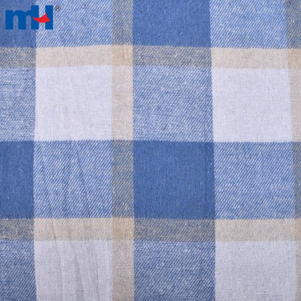 Tissu à carreaux en coton recyclé 12S*12S 190gsm pour chemises