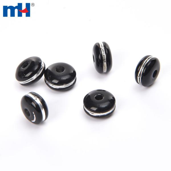 Striped plastic acrylic beads