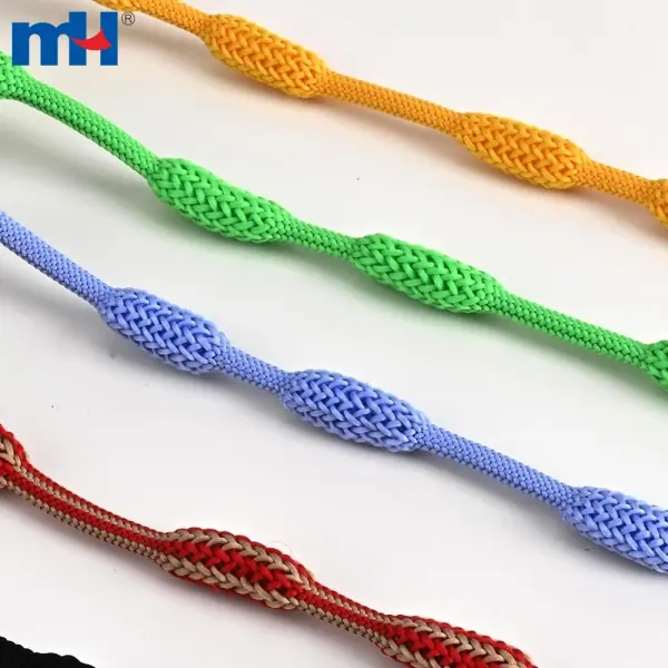 Premium polyester drawstring crochet cord (10mm round) with metal ends