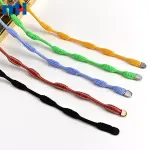 Premium polyester drawstring crochet cord (10mm round) with metal ends