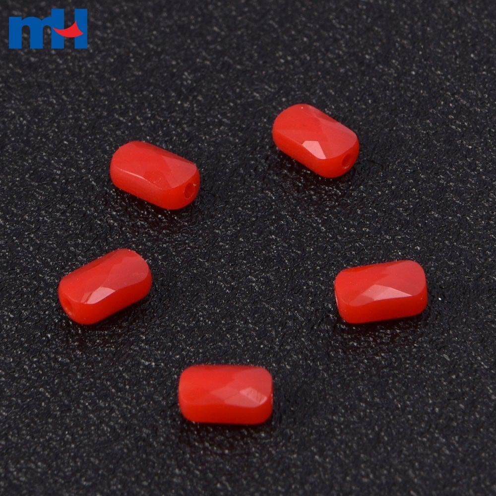 Rectangular flat glass bead