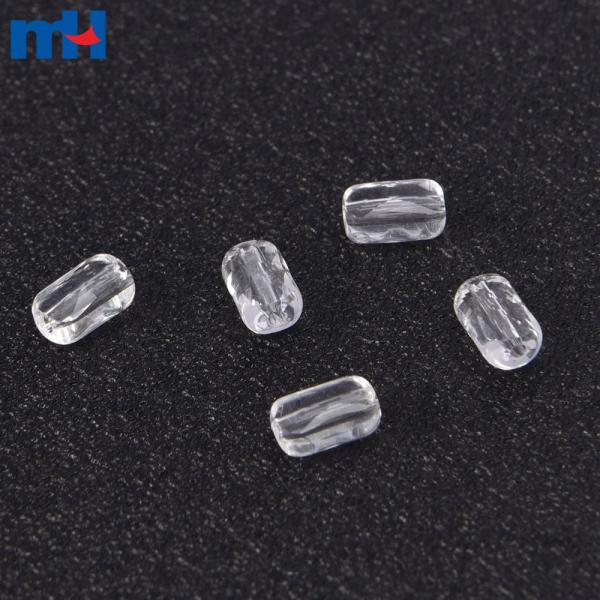 Rectangular flat glass bead