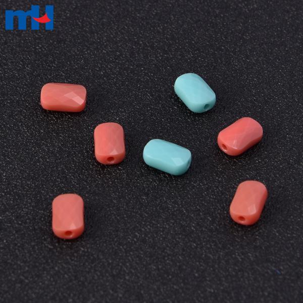 Rectangular flat glass bead