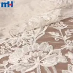 Tecido de renda bordado em corda
