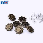 17 mm Zinklegierung Vintage geometrischer Metallknopf für Jeans