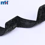 Cinta de terciopelo de nailon brillante con hilos metálicos brillantes.