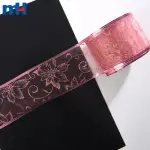 شريط عيد الميلاد المصنوع من الأورجانزا السلكي