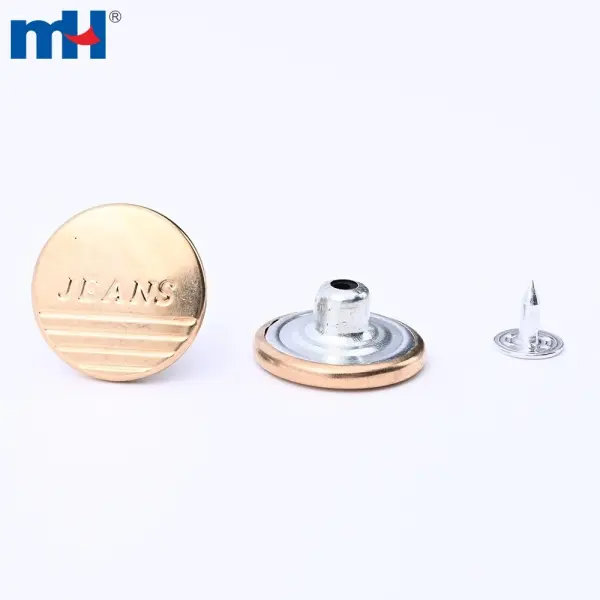Boutons de jeans en alliage de zinc de 20 mm pour vêtements en jean