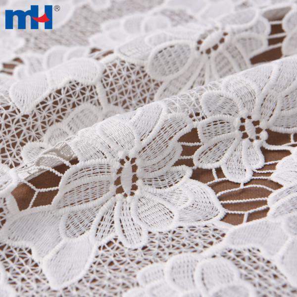 Embroidered guipure lace