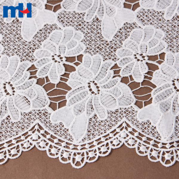 Embroidered guipure lace