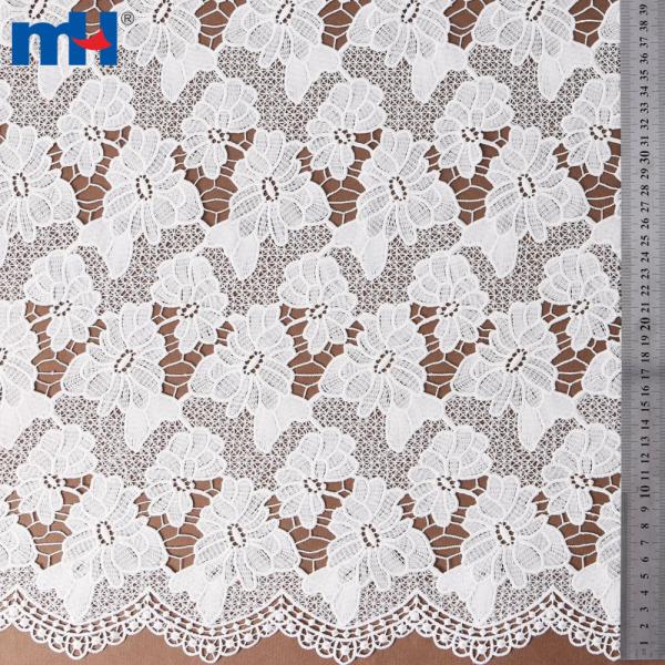 Embroidered guipure lace