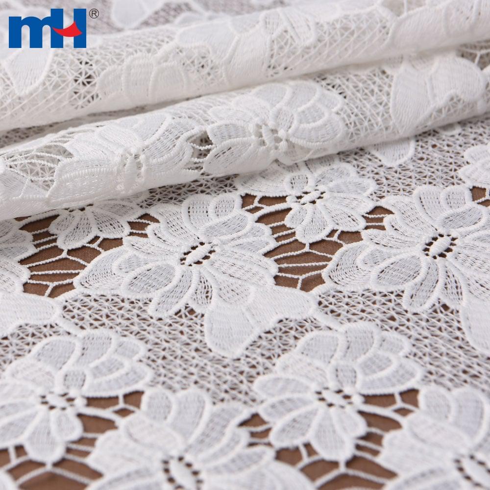 Embroidered guipure lace