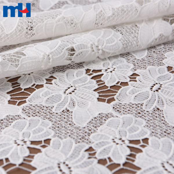 Embroidered guipure lace