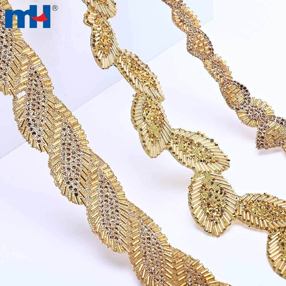 Fournisseur B2B Embellissements de perles adhésives chaudes avec perles de tube de verre et strass