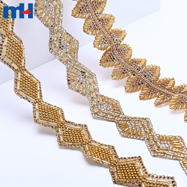 Fournisseur B2B Embellissements de perles adhésives chaudes avec perles de tube de verre et strass