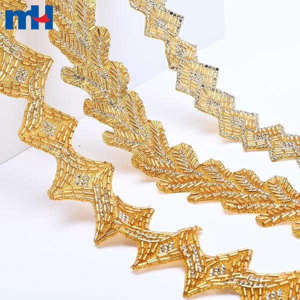 Fournisseur B2B Embellissements de perles adhésives chaudes avec perles de tube de verre et strass