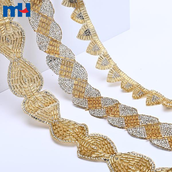 Fournisseur B2B Embellissements de perles adhésives chaudes avec perles de tube de verre et strass