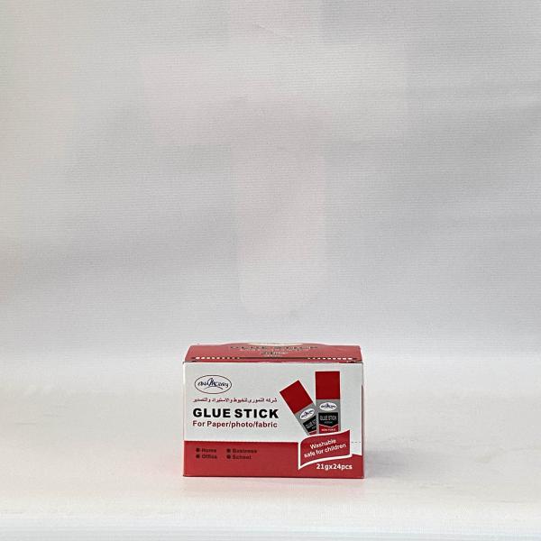 علبة صمغ أصابع جاف (Glue Stick) وزن 21 جرام - 24 قطعة (شركة النموري)