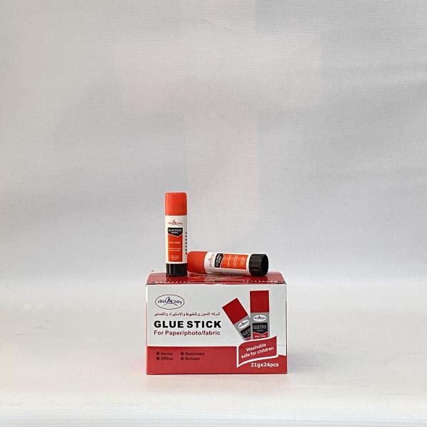 علبة صمغ أصابع جاف (Glue Stick) وزن 21 جرام - 24 قطعة (شركة النموري)