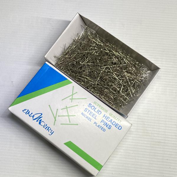 دبابيس مكتب وخياطة فولاذية (Solid Headed Steel Pins) - جودة فائقة