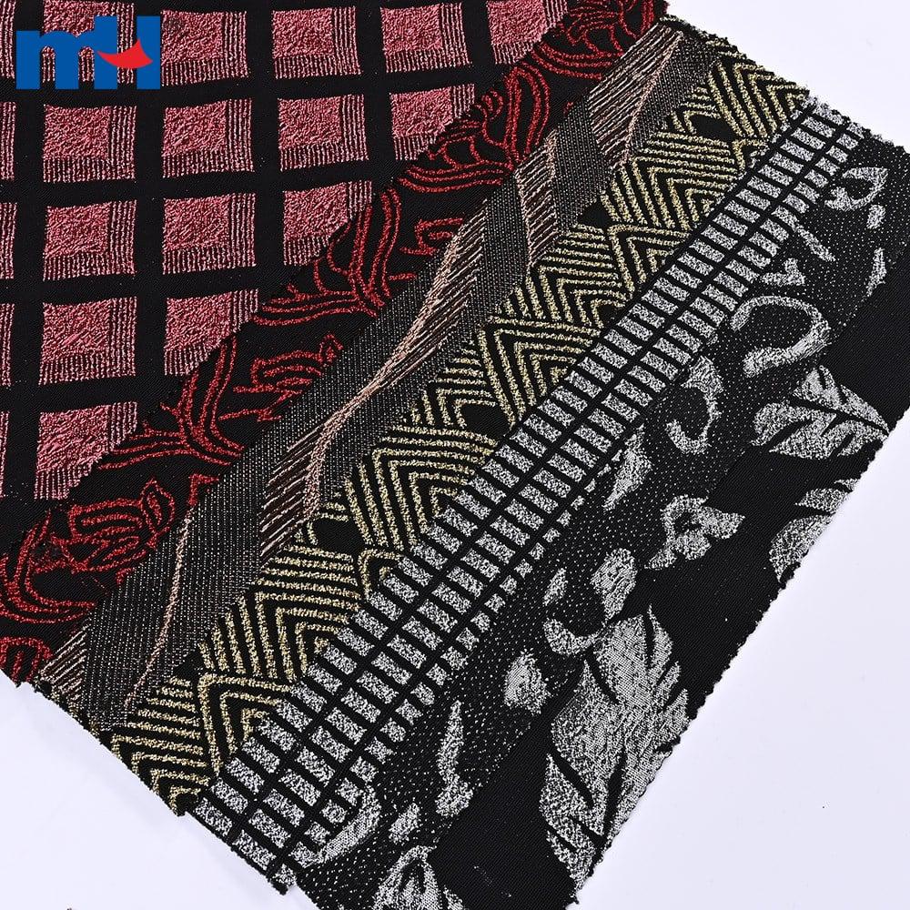 Tecido jacquard metálico elástico para confecção de vestidos