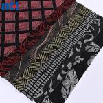 Tecido jacquard metálico elástico para confecção de vestidos